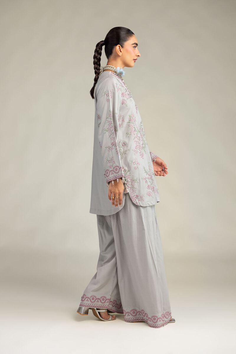 Embroidered | Raw Silk | Floral Silk Shalwar | USD 30.00