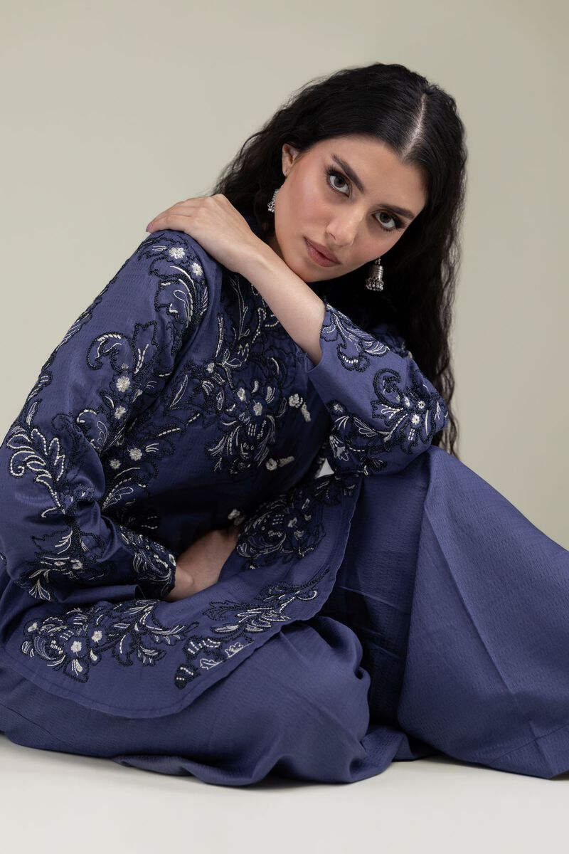 Embroidered | Cotton Dobby | Short Floral Kurta | USD 60.00