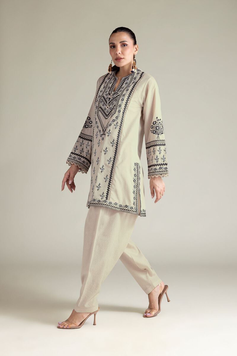 Embroidered | Cotton Dobby | 2-Piece Tailored Set | USD 70.00
