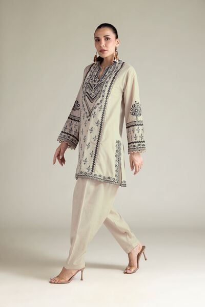 Embroidered | Cotton Dobby | 2-Piece Tailored Set | USD 70.00