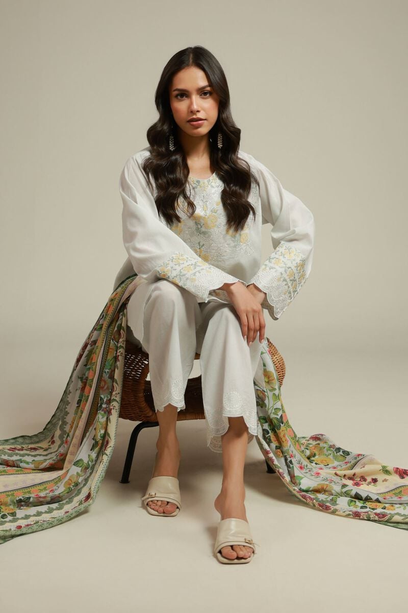 Embroidered | Dobby | Tailored 3-Piece Set | USD 75.00
