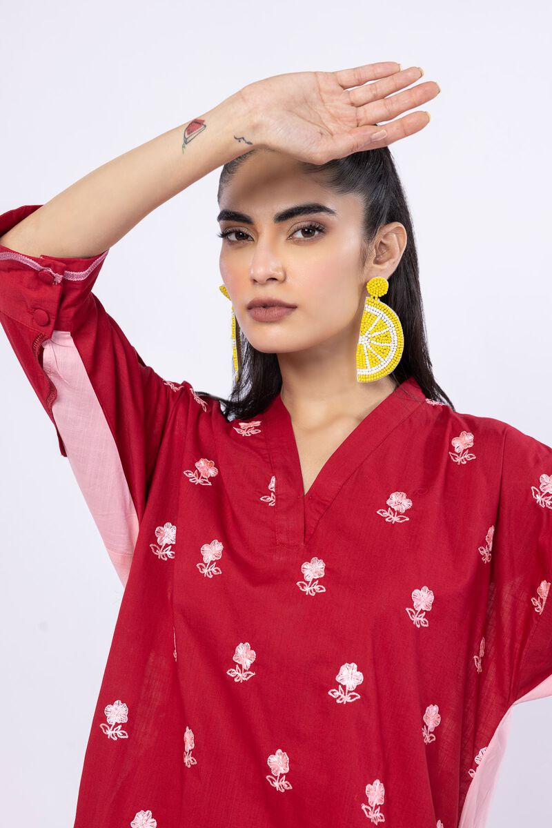 Embroidered | Crosshatch Poplin | Kurta | USD 15.00