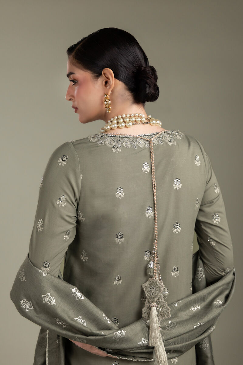 Embroidered | Raw Silk | 3-Piece Co-ord Set | USD 200.00