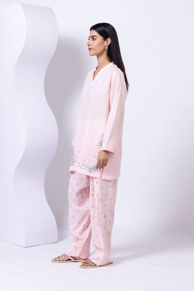 Embroidered | Leno | Pants | USD 10.00