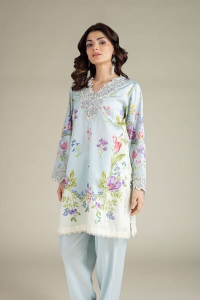 Embroidered | Satin | Tailored 2 Piece | Top and Bottom | USD 60.00