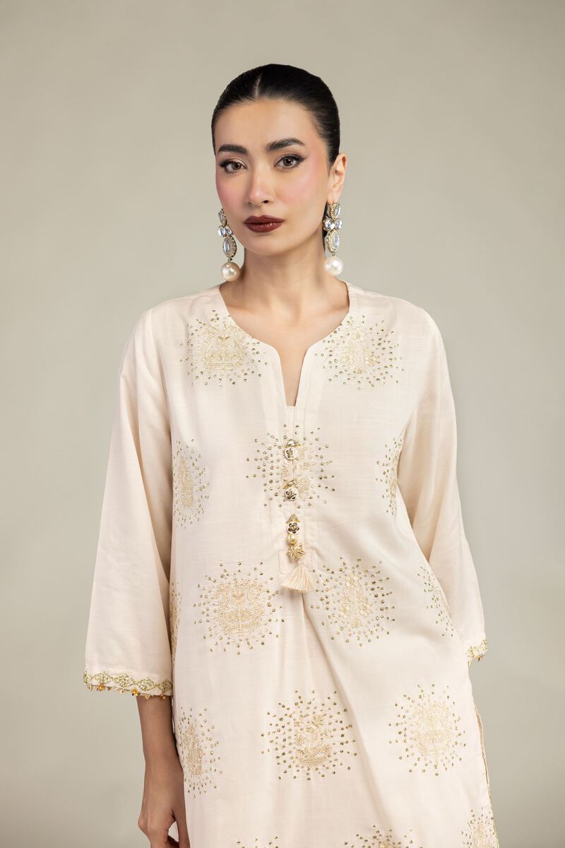 Embroidered | Raw Silk | Short Silk Kurta | USD 45.00