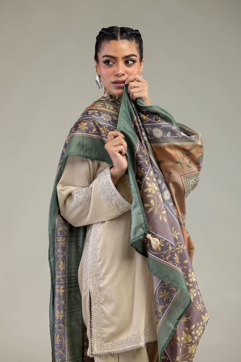 Printed | Polyester Silk | Floral Silk Dupatta | USD 30.00