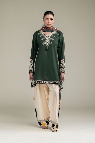 Embroidered | Raw Silk | Short Silk Kurta | USD 45.00