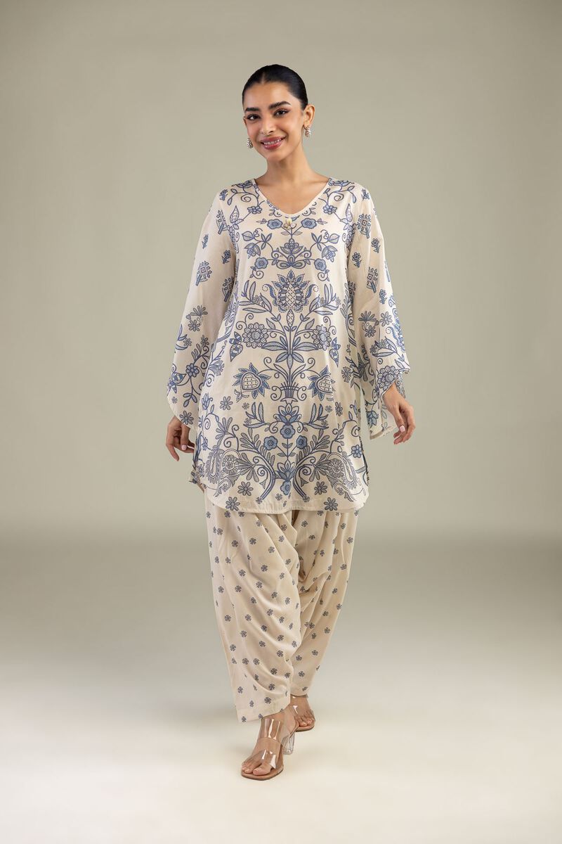 Printed | Textured Weave | Floral Printed Shalwar  | USD 30.00