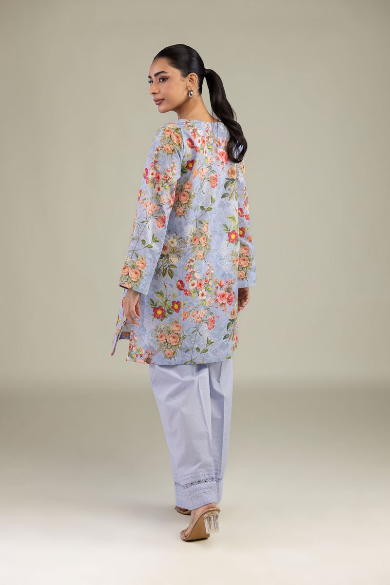 Printed | Cotton Dobby | Blue Floral Kurta | USD 35.00