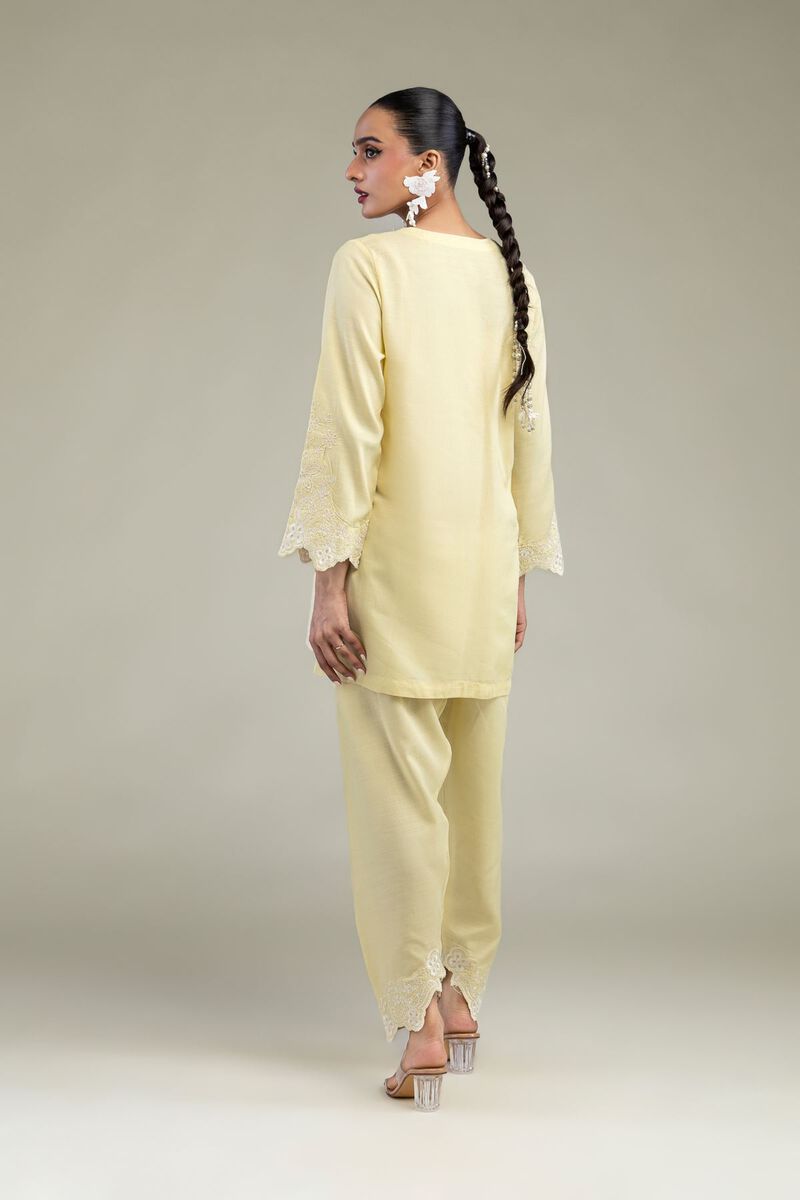 Embroidered | Raw Silk | Silk V-Neck Kurta | USD 60.00
