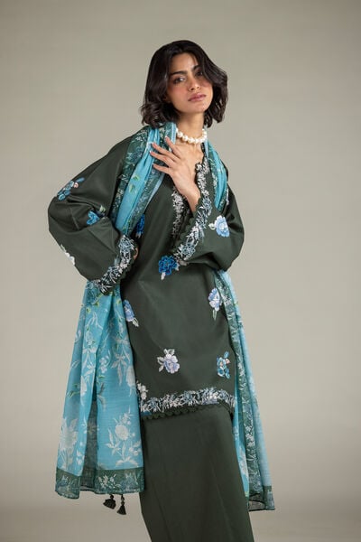 Embroidered | Cambric | Cambric 3-Piece Tailored | USD 80.00