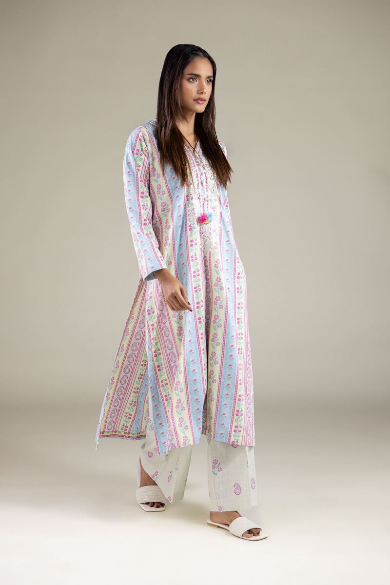 Embroidered | Textured Cotton | Pants | USD 25.00