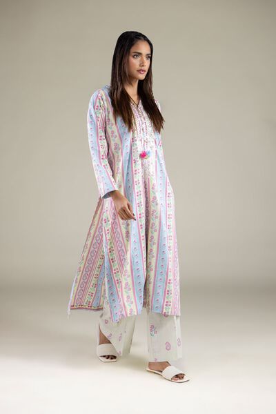 Embroidered | Textured Cotton | Pants | USD 25.00