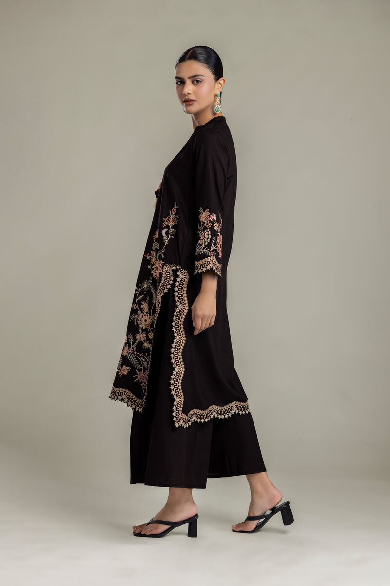 Dyed | Raw Silk | Solid Black Pants | USD 35.00