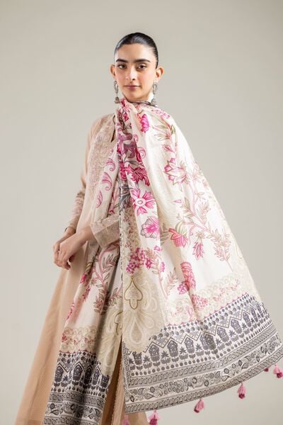 Embroidered | Lawn | Off-White Lawn Dupatta | USD 25.00
