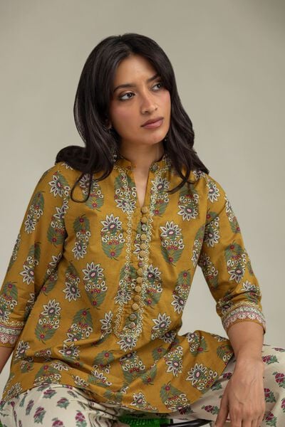 Embroidered | Cambric | Cambric Floral Kurta | USD 35.00