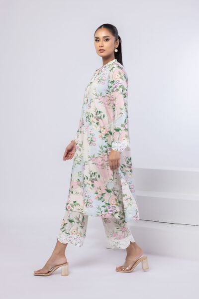 Embroidered | Dull Raw Silk | Pants | USD 23.00