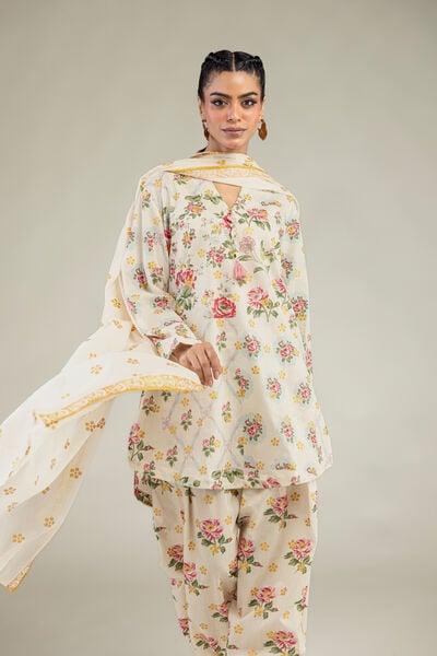 Printed | Cambric | Floral Cambric Kurta | USD 35.00