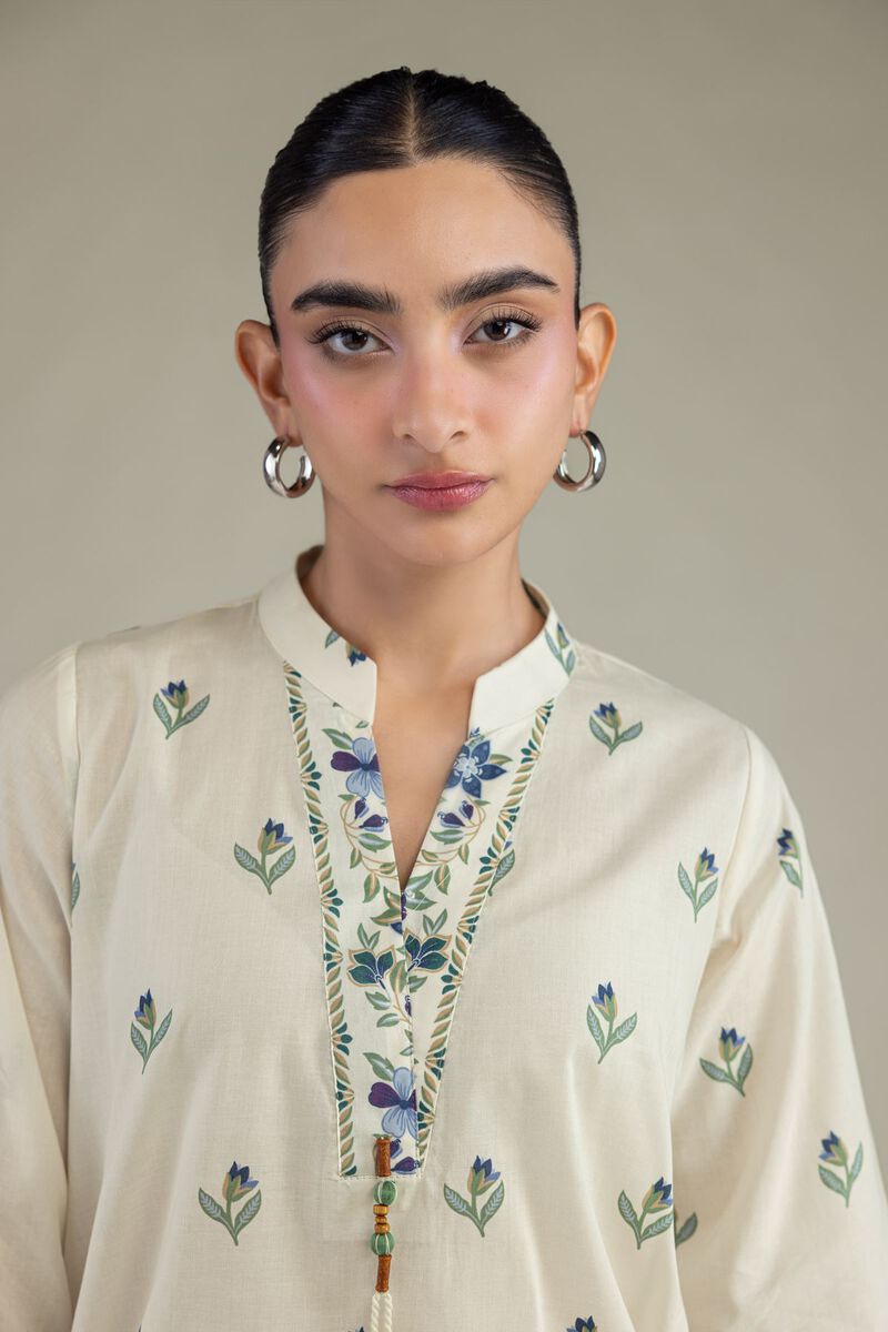 Printed | Cambric | Cambric Floral Kurta | USD 35.00