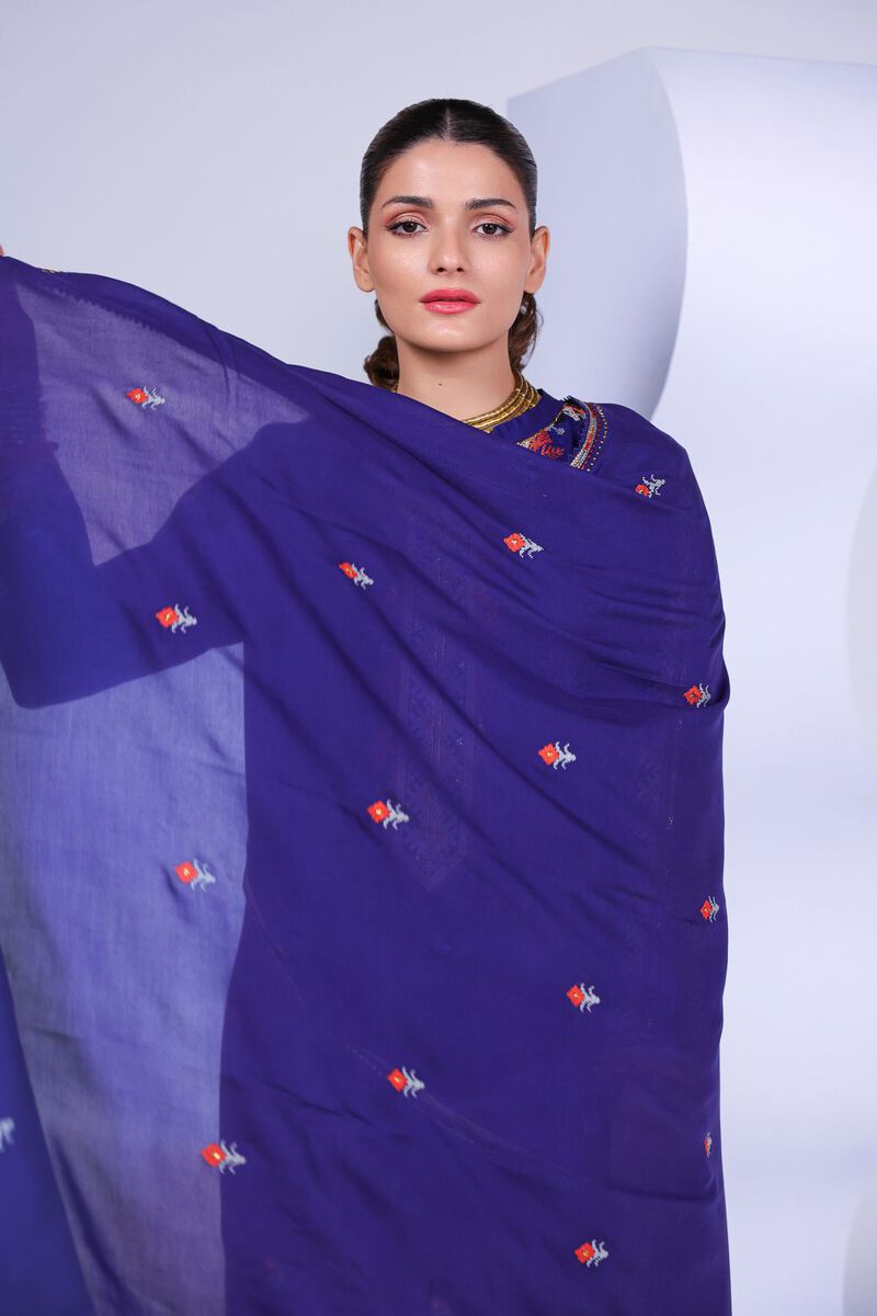 Embroidered | Light Thai Silk | Dupatta | USD 33.00