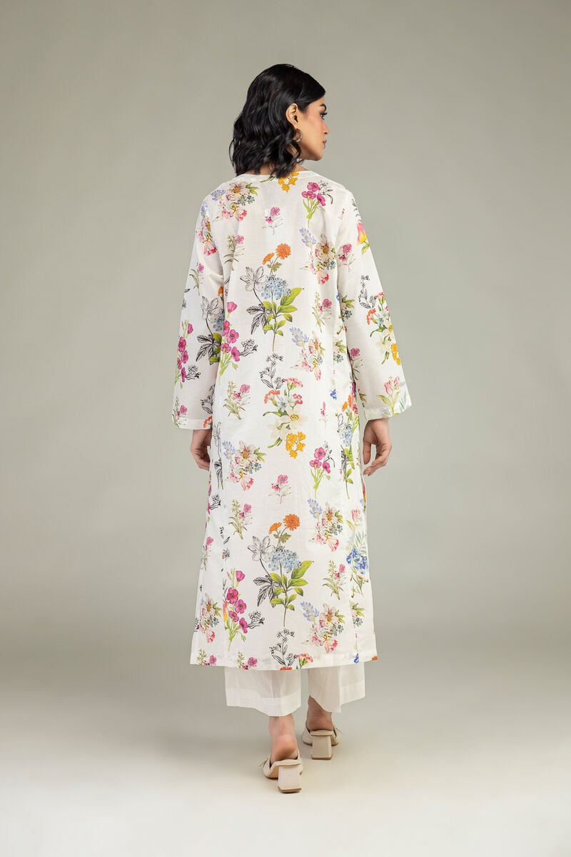 Embroidered | Cambric | Floral Longline Kurta | USD 30.00