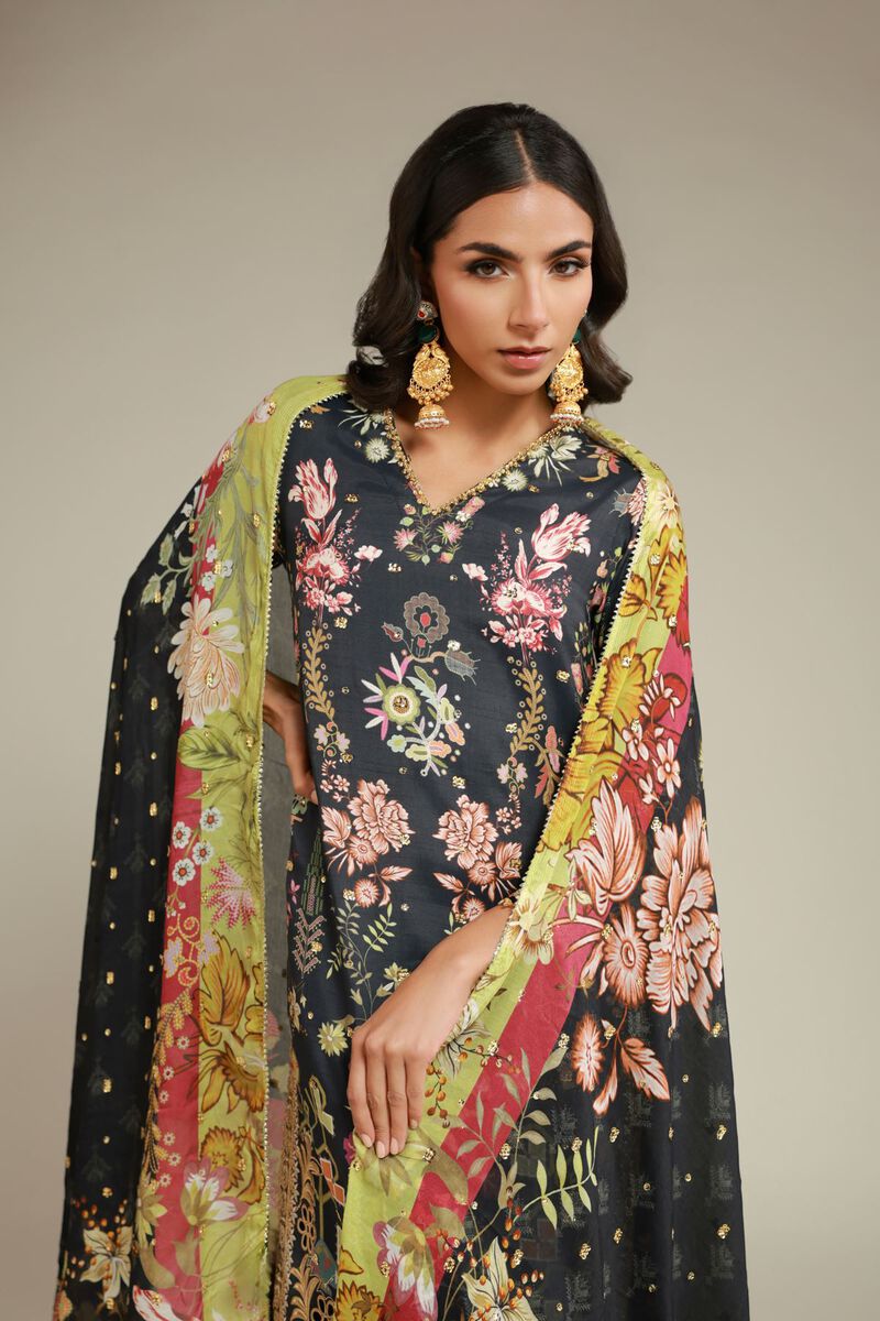 Embroidered | Raw Silk | 3 Piece Co-ord Set | USD 145.00