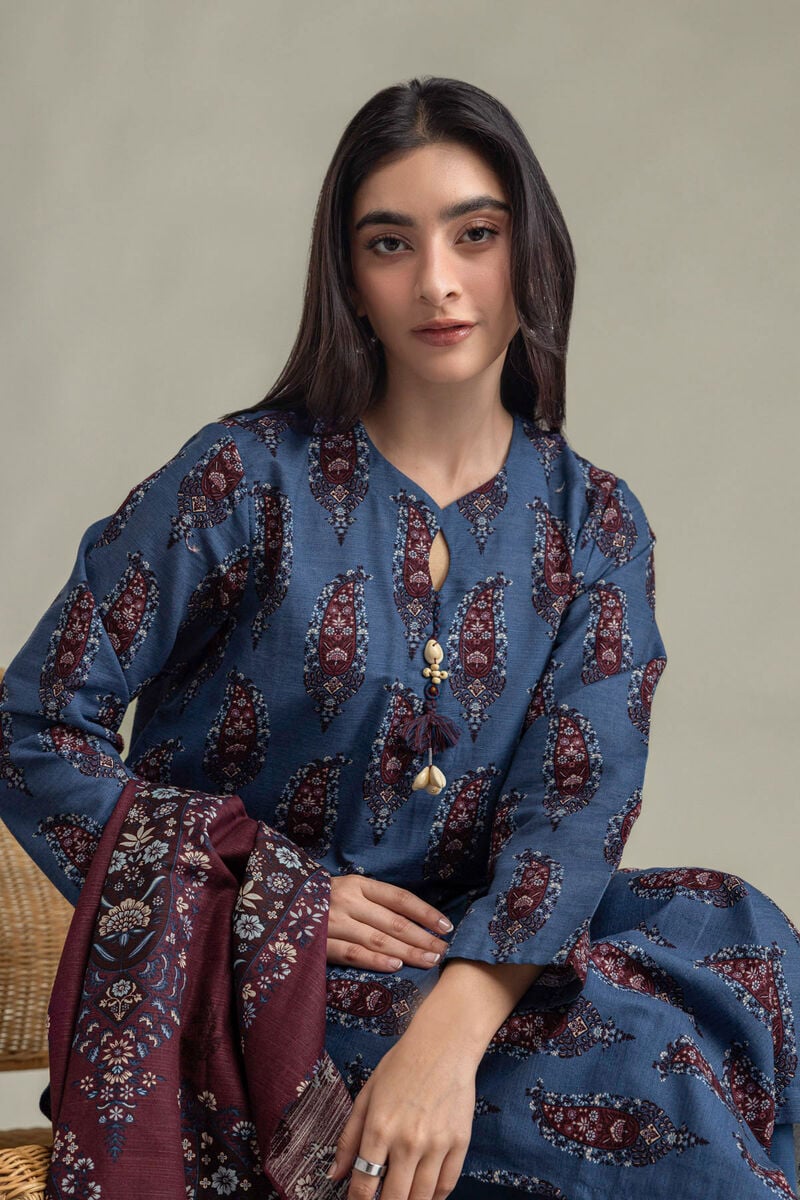 Printed | Light Khaddar | Tailored 3-Piece Set | USD 65.00
