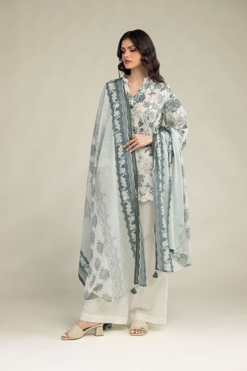 Embroidered | Lawn | Floral Lawn Dupatta | USD 25.00