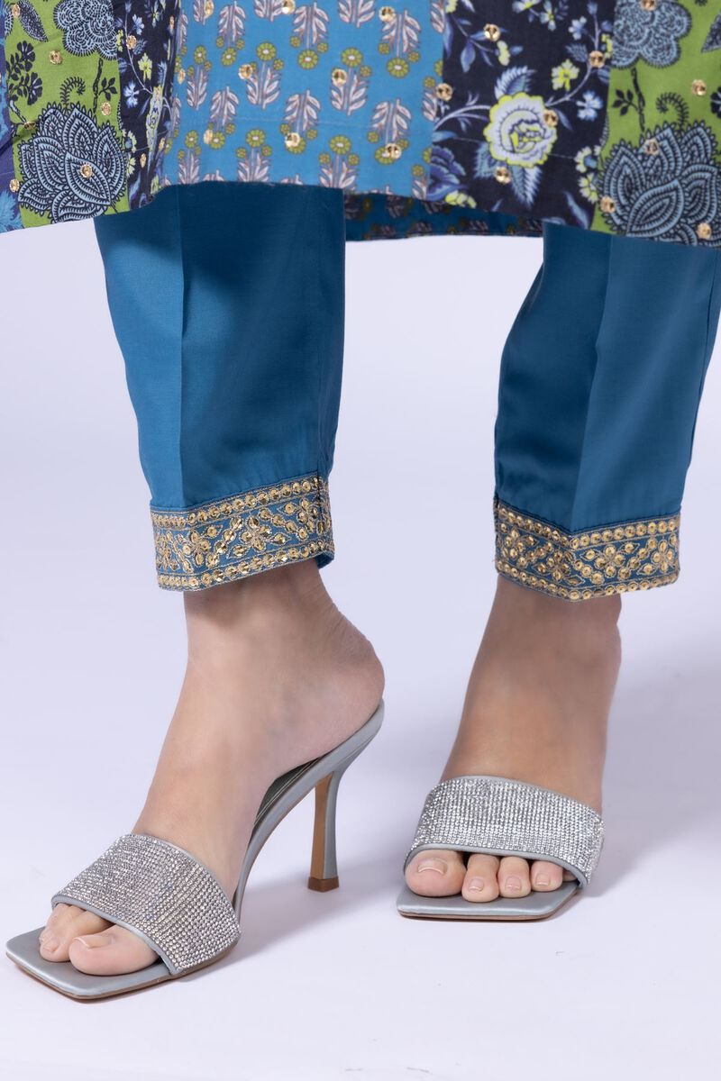 Embroidered | Viscose Oak Silk | Pants | USD 9.00