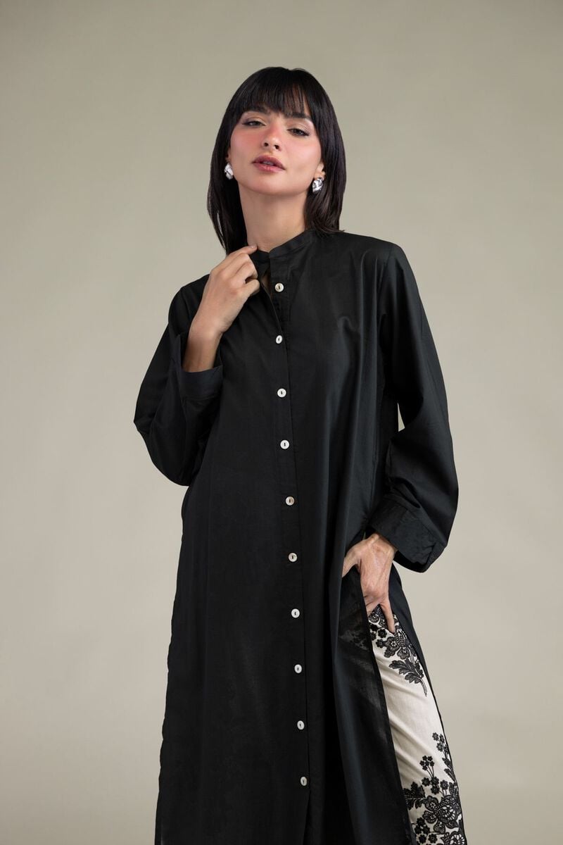 Dyed | Cambric | Black Cambric Kurta | USD 30.00