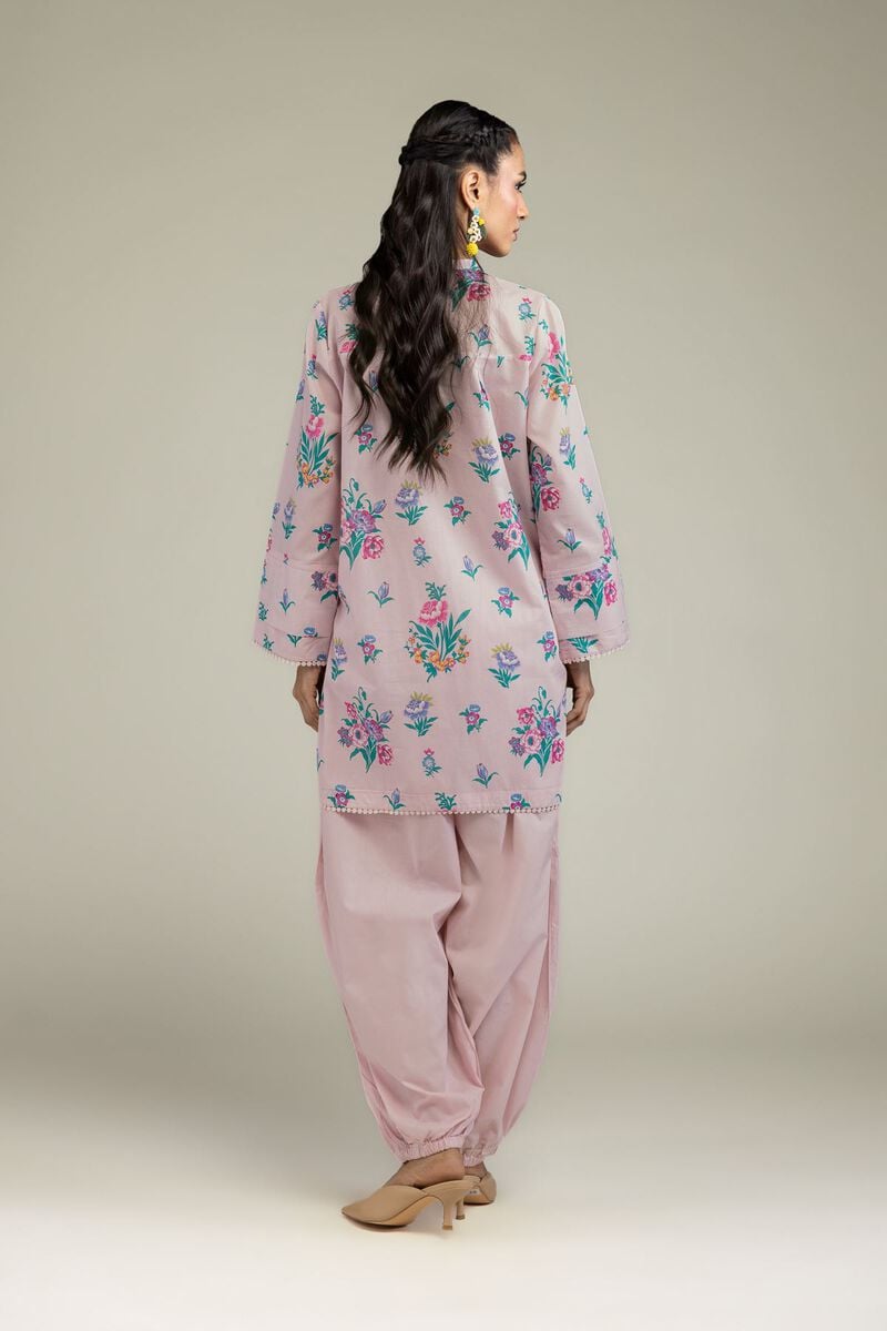Printed | Cambric | Short Pink Kurta  | USD 30.00