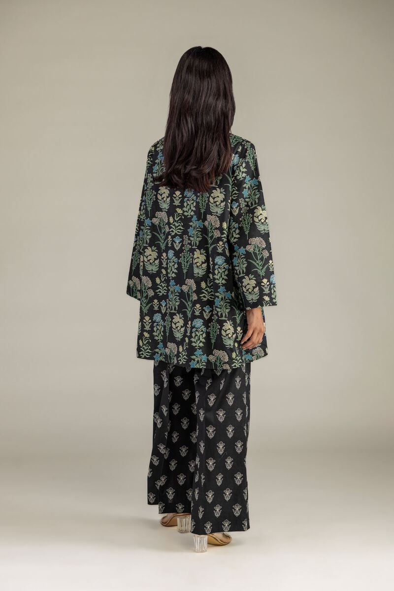 Printed | Cambric | Black Floral Kurta | USD 35.00