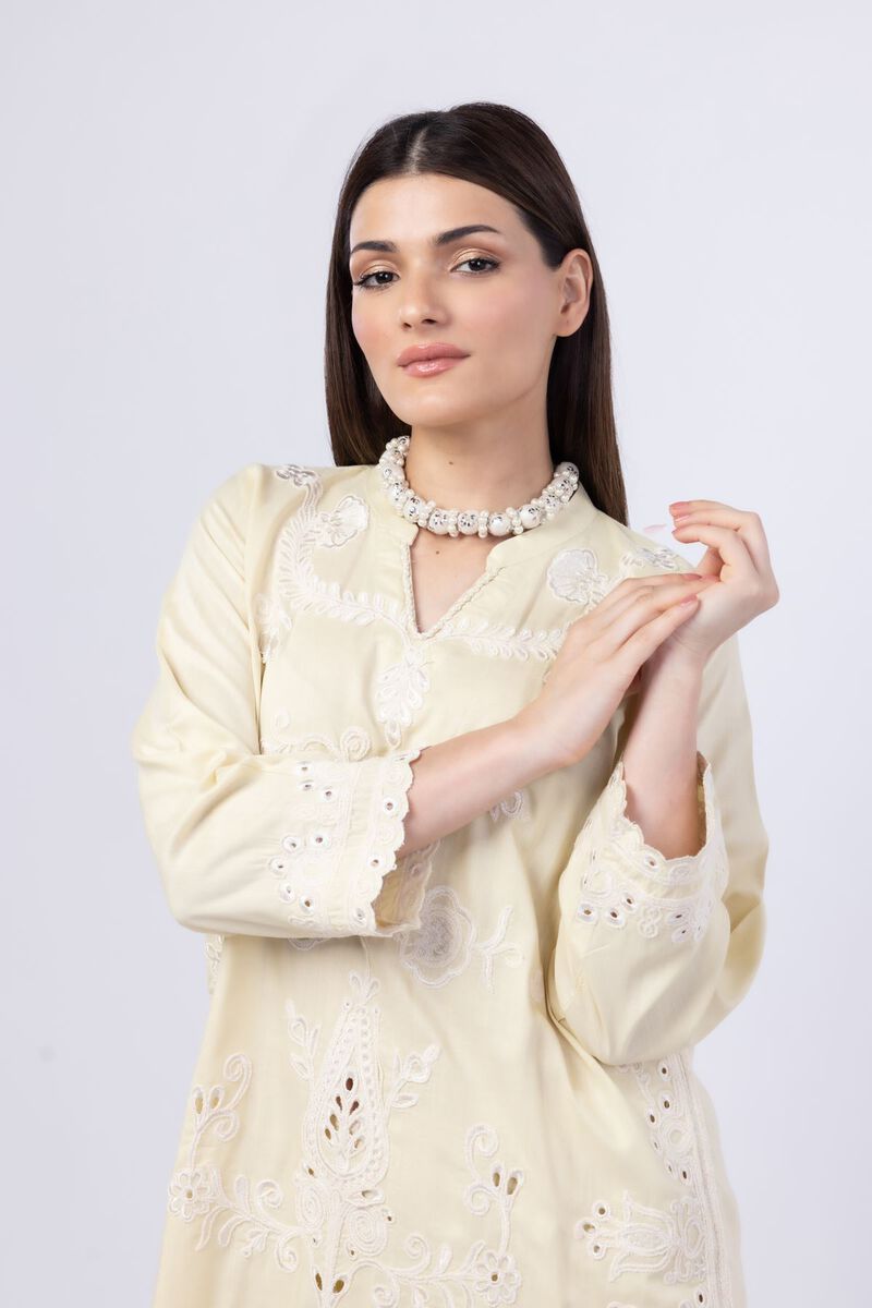 Embroidered | Crosshatch Raw Silk | Kurta | USD 60.00