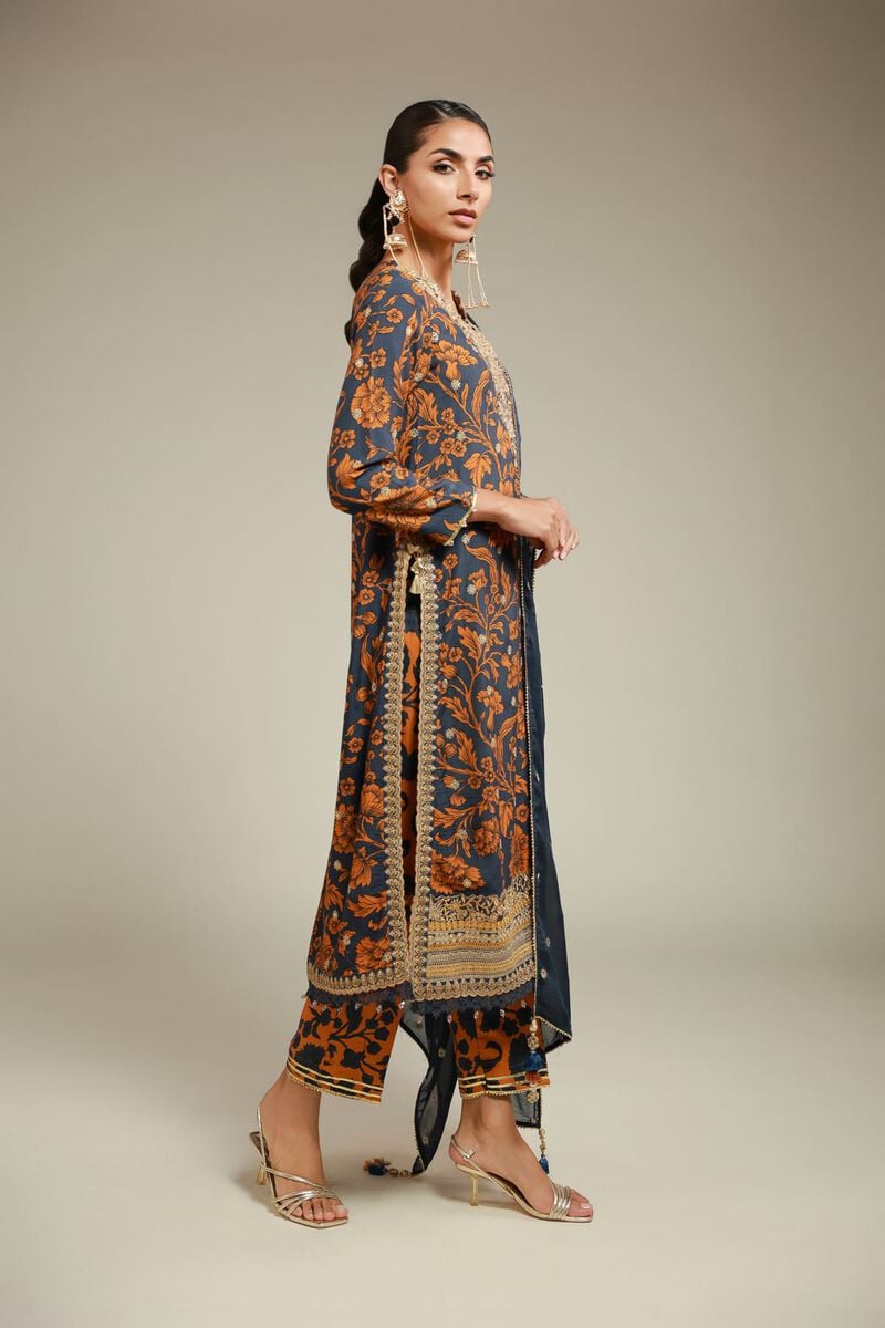 Embroidered | Raw Silk | 3 Piece Co-ord Set | USD 145.00