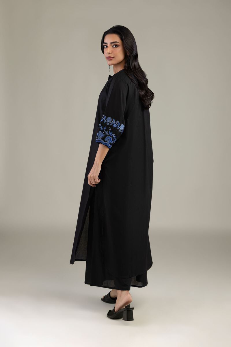 Embroidered | Cambric | Black Cambric Kurta | USD 40.00