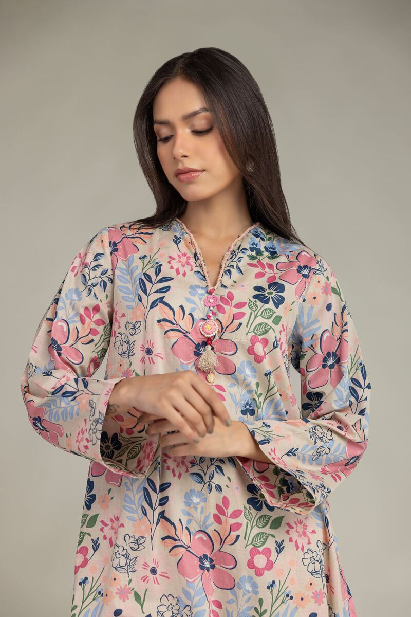 Printed | Cambric | Short Floral Kurta | USD 35.00