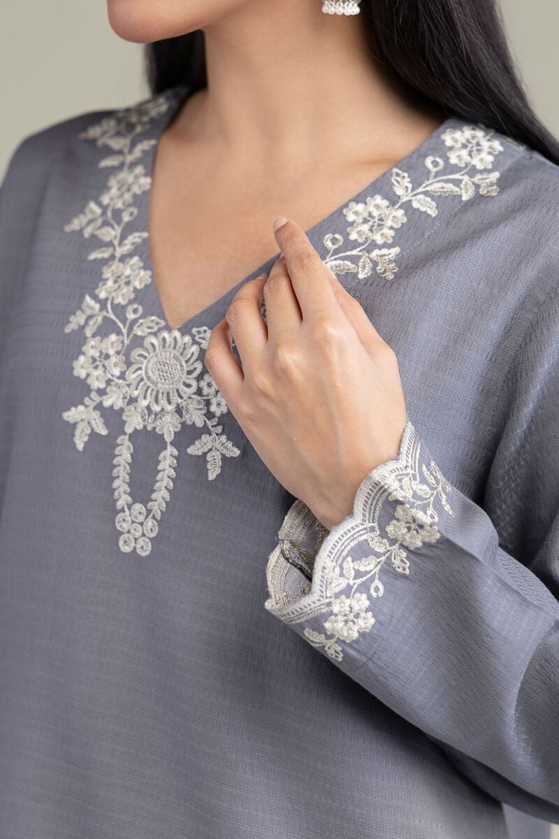 Embroidered | Cotton Dobby | Floral Cotton Kurta | USD 35.00