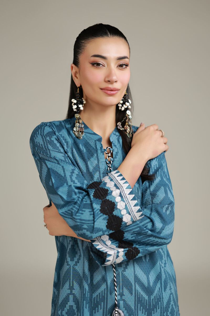 Embroidered | Cotton Dobby | Long Cotton Kurta | USD 35.00