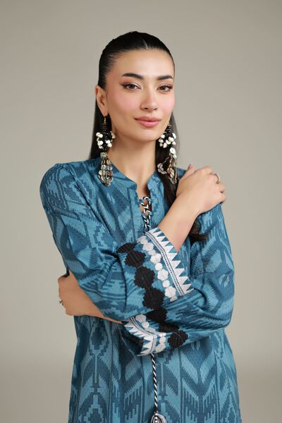Embroidered | Cotton Dobby | Long Cotton Kurta | USD 35.00