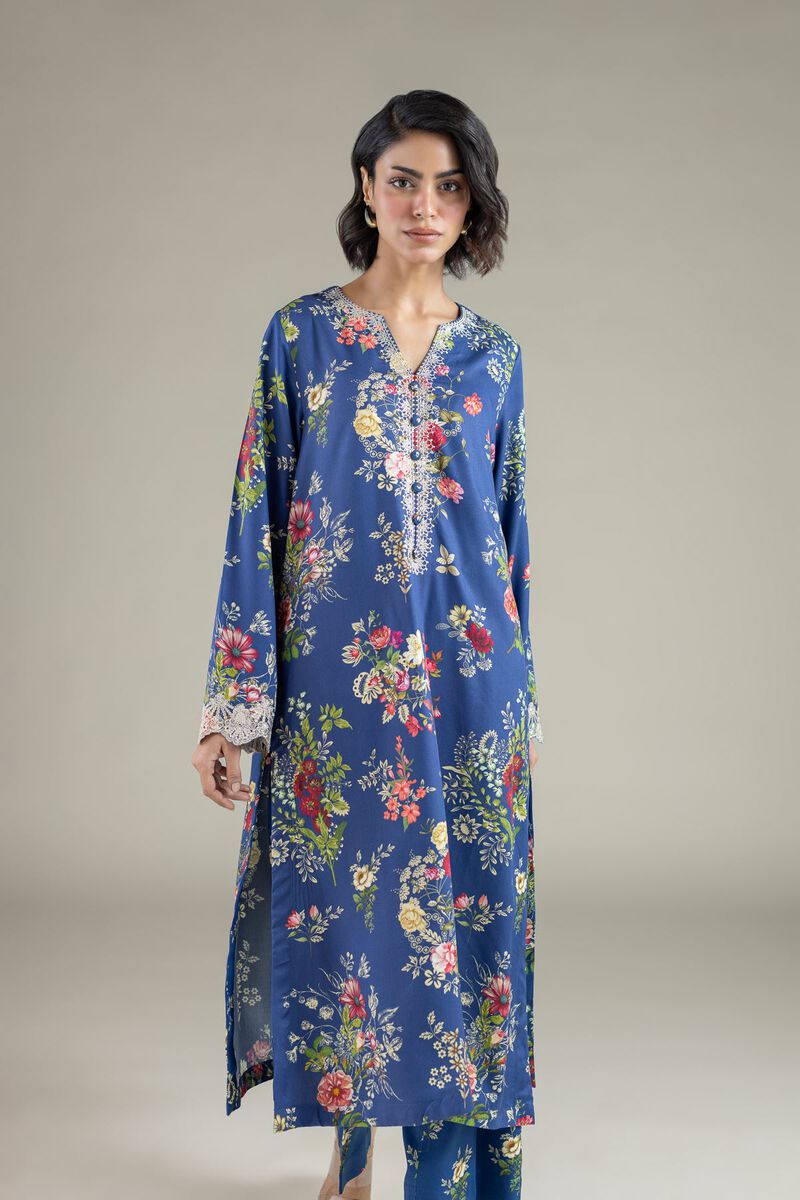 Embroidered | Marina | Floral Longline Kurta | USD 30.00