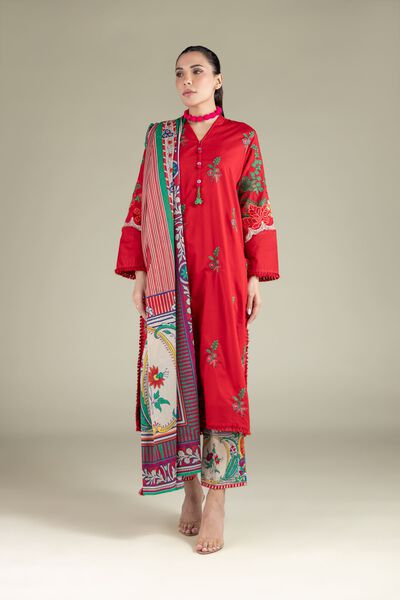 Embroidered | Cambric | Floral Regular Pants | USD 25.00