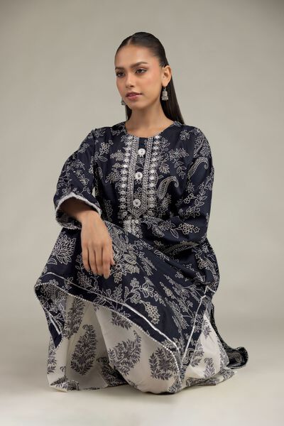 Embroidered | Cotton Viscose | Floral Paisley Kurta | USD 45.00
