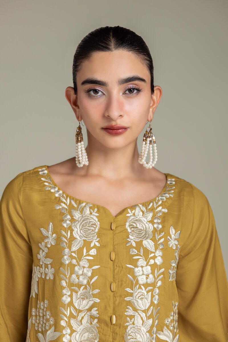 Embroidered | Raw Silk | Longline Silk Kurta | USD 85.00