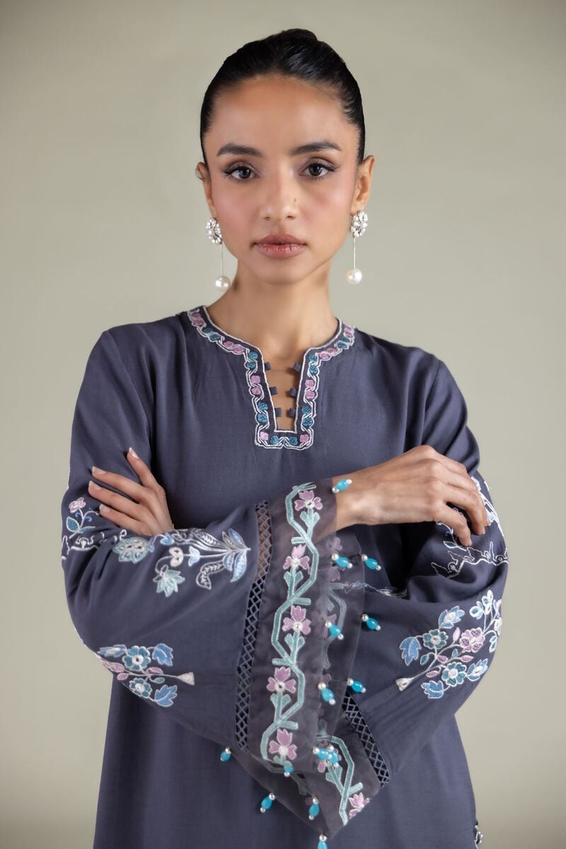 Embroidered | Raw Silk | Kurta | USD 70.00