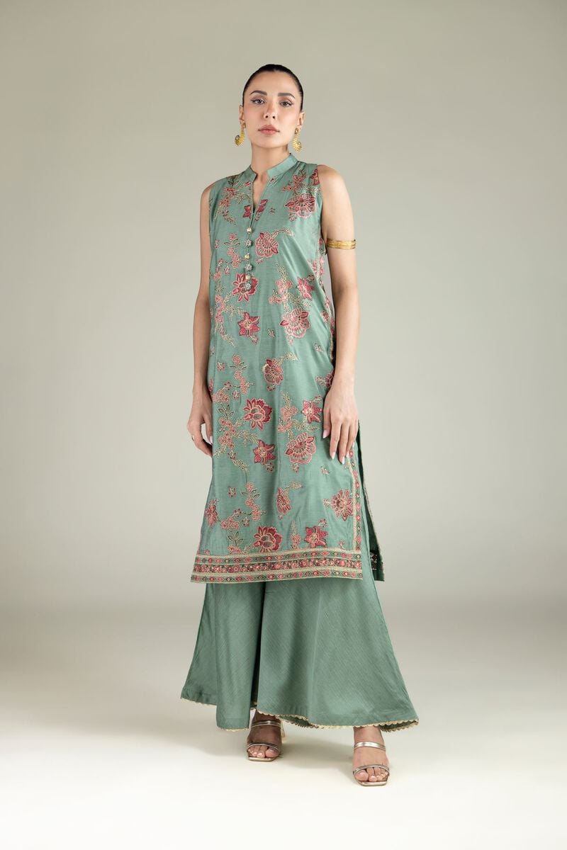 Embroidered | Raw Silk | Kurta | USD 60.00
