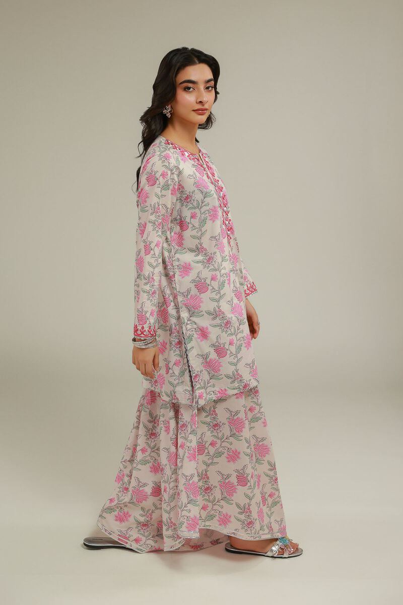 Embroidered | Cotton Viscose | Cotton Floral Pants | USD 40.00