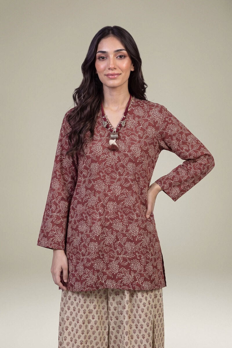 Printed | Light Khaddar | Short Khaddar Kurta | USD 35.00