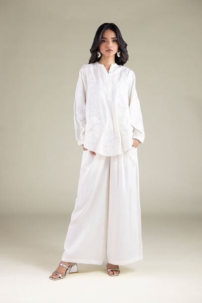 Embroidered | Viscose | Trousers | USD 25.00