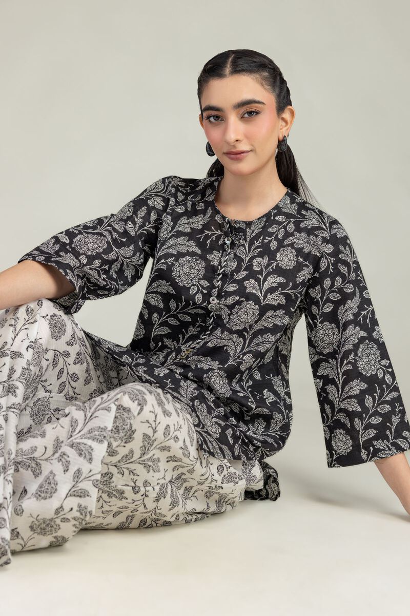 Printed | Cotton Dobby | Round-Neck Floral Kurta  | USD 30.00